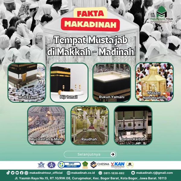 Tempat Mustajab di Mekkah-Madinah