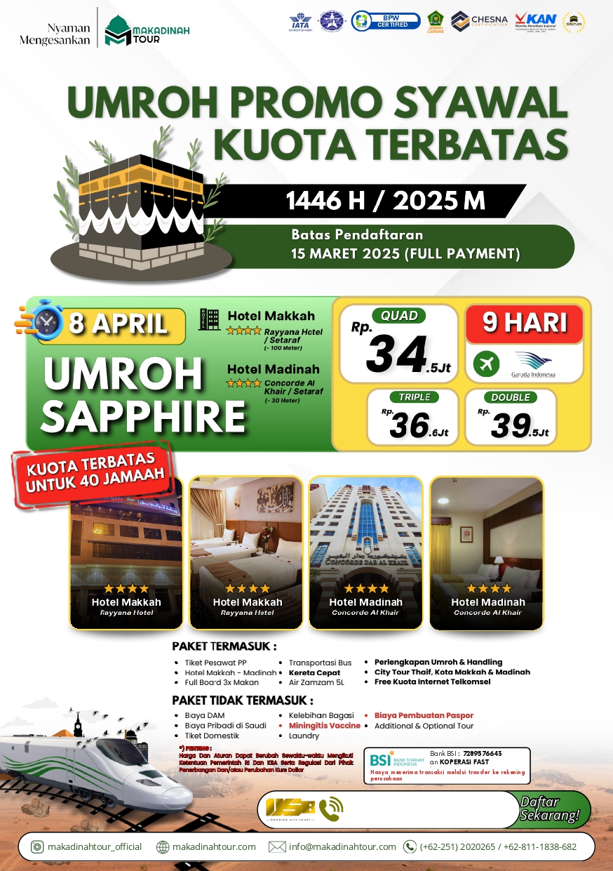 UMROH SYAWAL 8 APRIL 2025